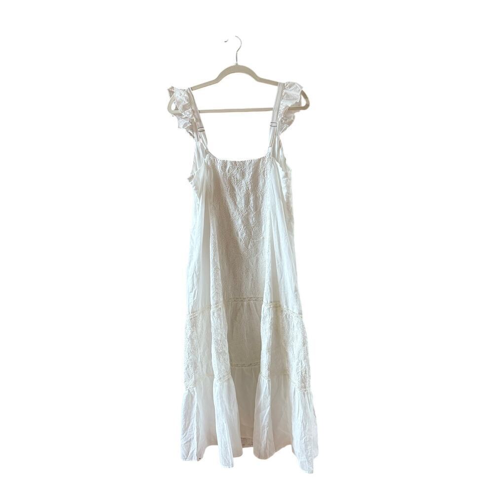 NEW Lost and wander white flora cottagecore sundress Large - Picture 9 of 11